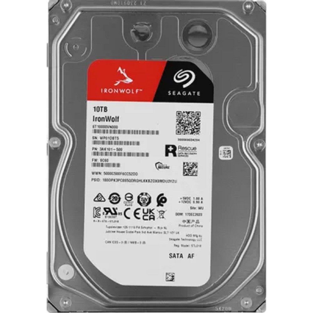 10TB Seagate IronWolf (ST10000VN000) {SATA 6 Гбит/с, 7200 rpm, 256 mb buffer, для NAS}