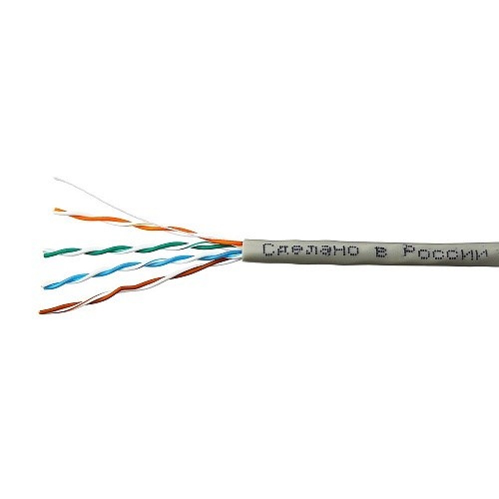 SkyNet Кабель UTP indoor 4x2x0,46, медный, FLUKE TEST, кат.5e, однож., (100м) box, серый [CSL-UTP-4-CU/100]
