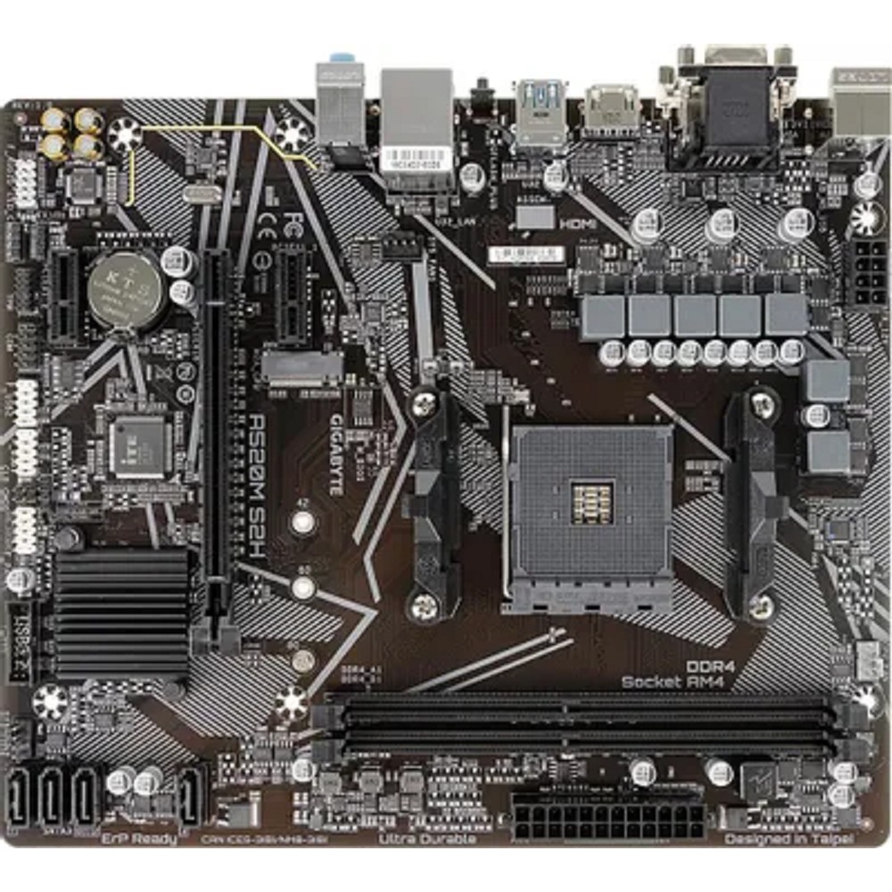 Gigabyte A520M S2H {Soc-AM4 AMD A520 2xDDR4 mATX AC`97 8ch(7.1) GbLAN RAID+VGA+DVI+HDMI}