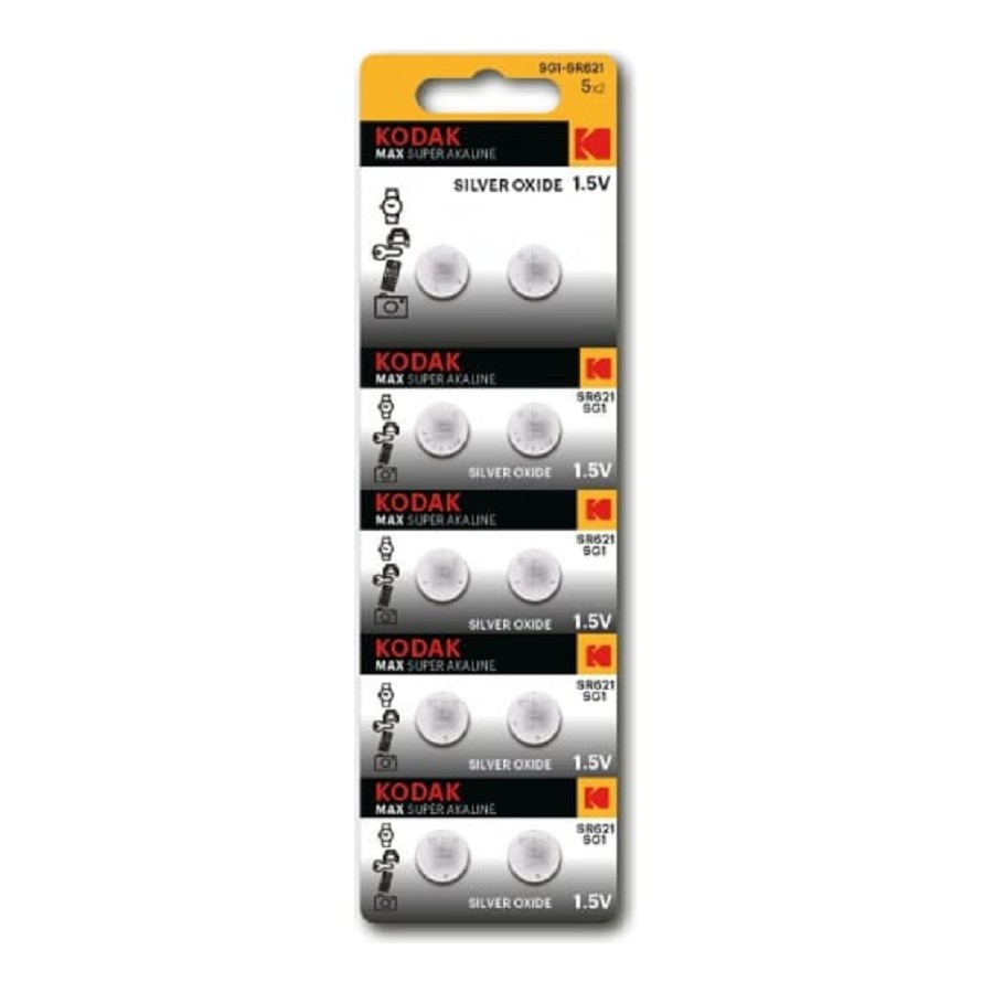 Kodak SG1 (364) SR621, SR60 Max Silver Oxid Button Cell (10/100/2000) (10 шт. в уп-ке)
