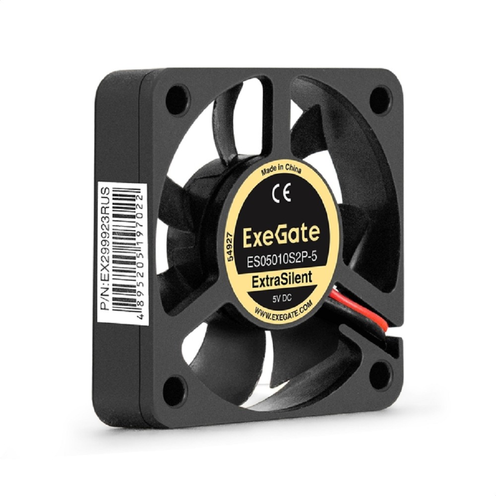 Exegate EX299923RUS Вентилятор 5В DC ExeGate ExtraSilent ES05010S2P-5 (50x50x10 мм, Sleeve bearing (подшипник скольжения), 2pin, 4000RPM, 22dBA)