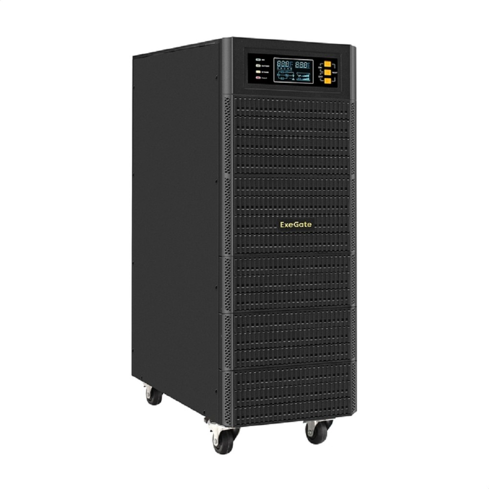 Exegate EX296952RUS ИБП On-line ExeGate PowerExpert TL-575-6kVA.240V.LCD.AVR.T.USB.RS232.SNMP <6000VA/6000W, On-Line, PF=1, LCD, клеммы, RS232, USB, SNMP-slot, встроенные батареи 12V 7.2Ah -20шт, возм