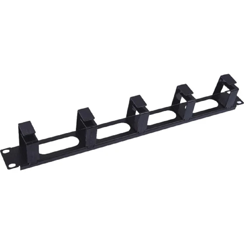 5bites Панель-органайзер кабеля CM-102B 5КОЛЕЦ для сетевых шкафов / 1U / 19" / BLACK