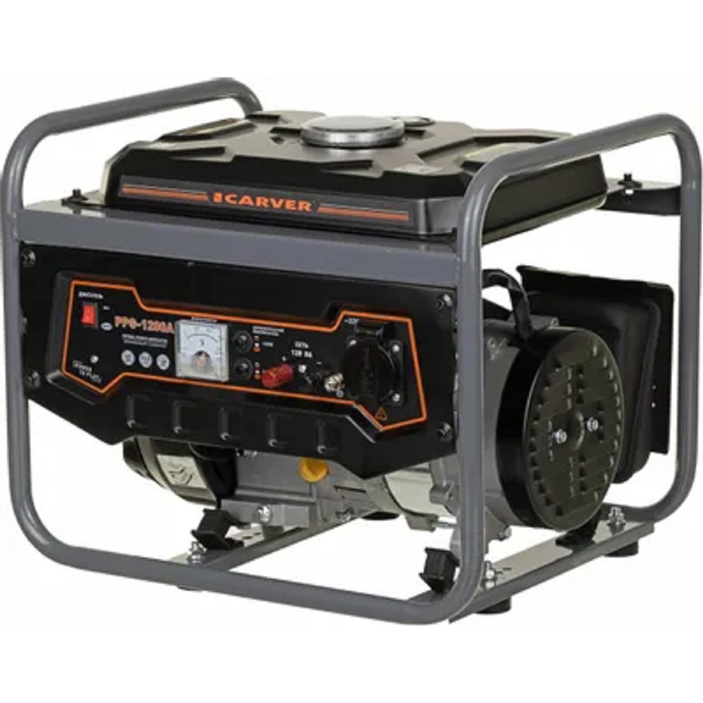 Генератор CARVER PPG- 1200А бензин [01.020.00008] { (LT-156F, 0,9/1,05кВт, 220В, бак 6 л) (30шт/пал) }