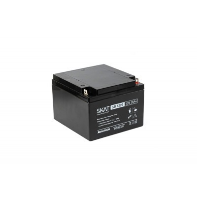 АКБ БАСТИОН SKAT SB 1226 AGM 12V 26Ач I зар.7,8А, B1 (под болт М5) гарантия 18 мес (2537)