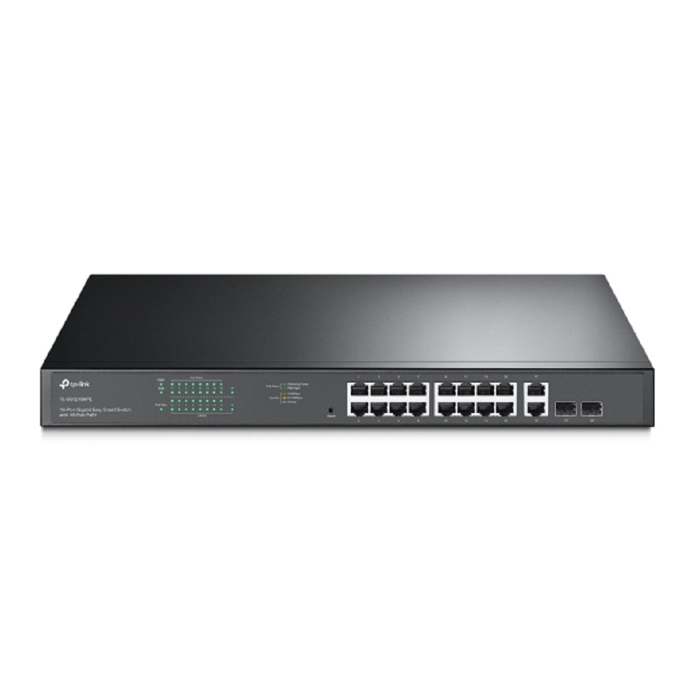 TP-Link TL-SG1218MPE Коммутатор Easy Smart с 18 гигабитными портами (16 портов PoE+) и 2 комбинированными портами RJ45/SFP