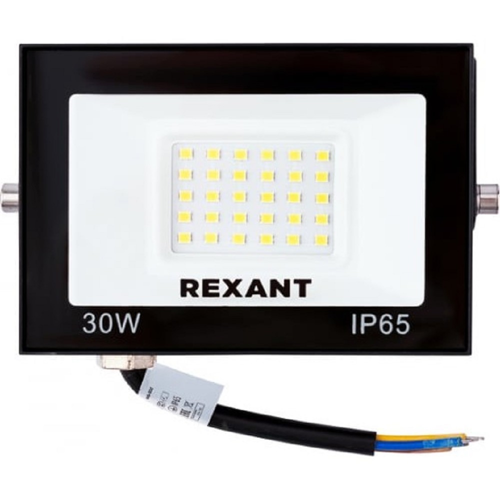 Rexant 605-032 Прожектор светодиодный СДО 30Вт 2400Лм 4000K нейтральный свет, черный корпус