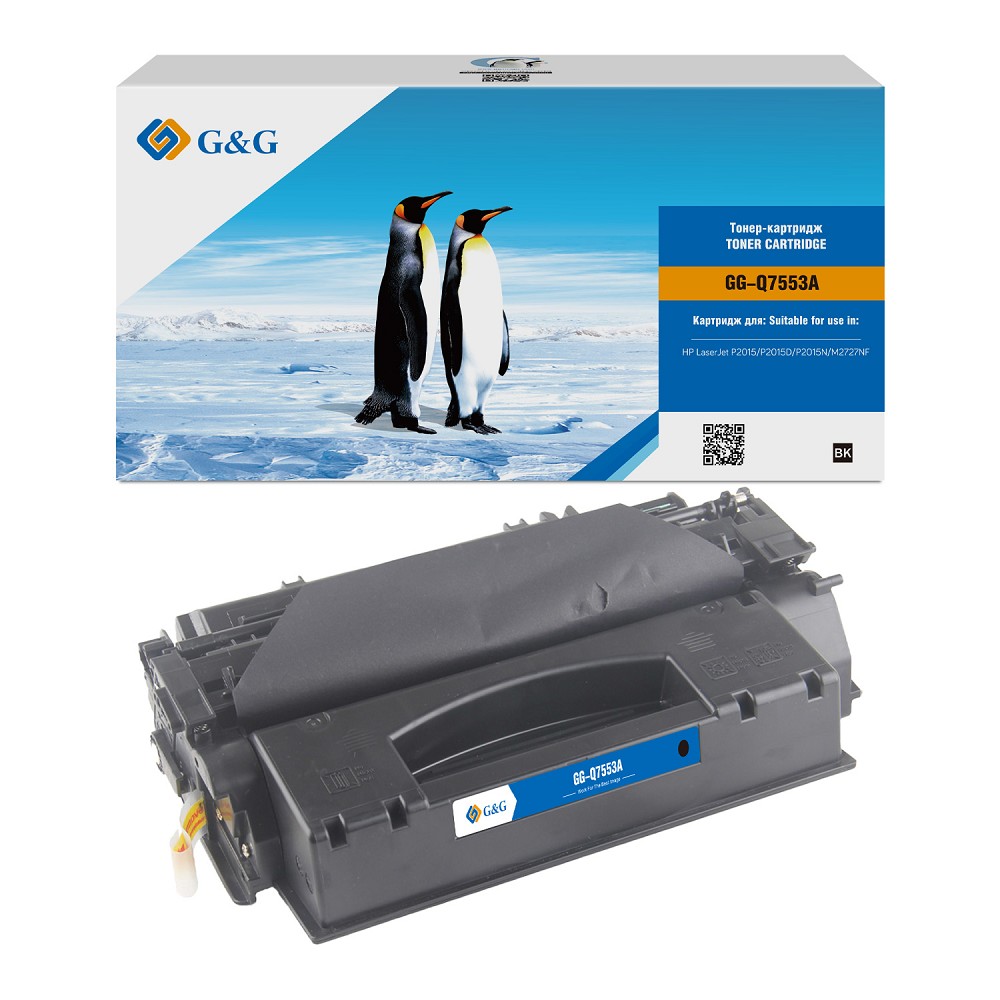 Картридж лазерный G&amp;G GG-Q7553A черный (3000стр.) для HP LJ P2010/P2014/P2015/M2727nf MFP/M2727nfs MFP