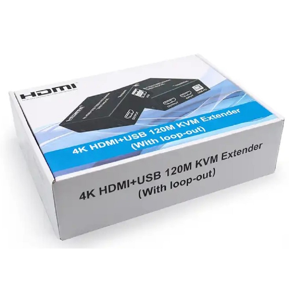 ORIENT VE050, HDMI KVM extender (Tx+Rx), HDMI+USB+Audio удлинитель до 120 м по витой паре Cat5e/6, HDMI 1.4, 4K@30Hz/1080p@60Hz, HDCP (31212)