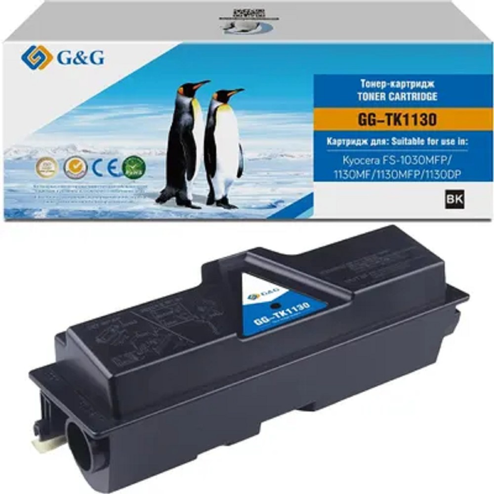 Тонер-картридж G&amp;G toner cartridge для Kyocera FS-1030MFP/1130MF/1130MFP/1130DP 3 000 стр. TK-1130 1T02MJ0NLC с чипом гарантия 36 мес.