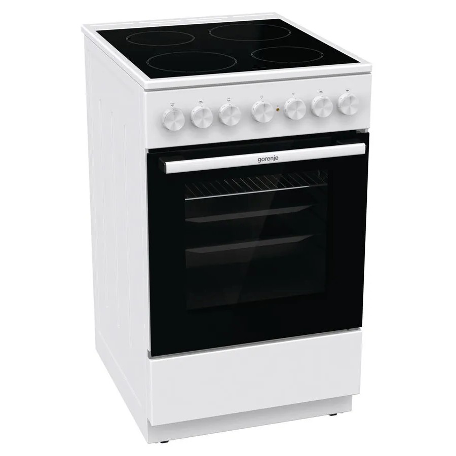 Электрическая плита Gorenje GEC5B41WG,  стеклокерамика,  без крышки,  белый