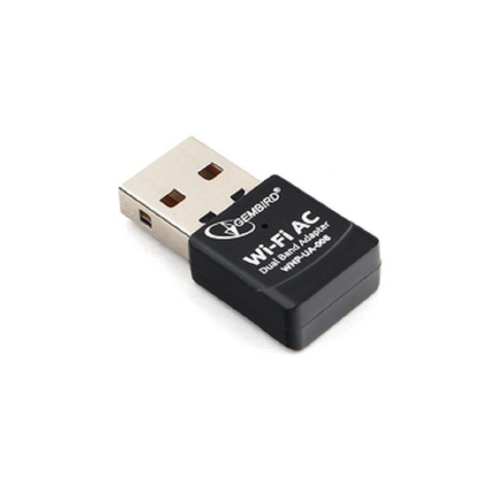 Gembird Сетевой двухдиапазонный Wi-Fi мини USB-адаптер 600 Мбит, USB, 802.11b/g/n/ac/а (WNP-UA-008)