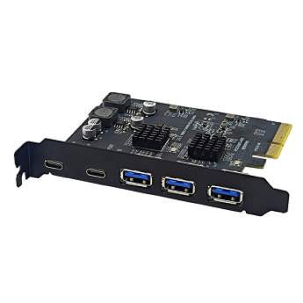 ORIENT AM-U3142PE-3A2C, Контроллер PCI-Ex4 v3.0, USB 3.2 Gen2, скорость до 10 Гбит/с, 5-port ext (3xType-A + 2xType-C), ASM3142+VL820-Q8 chipset, Self powered (31351)