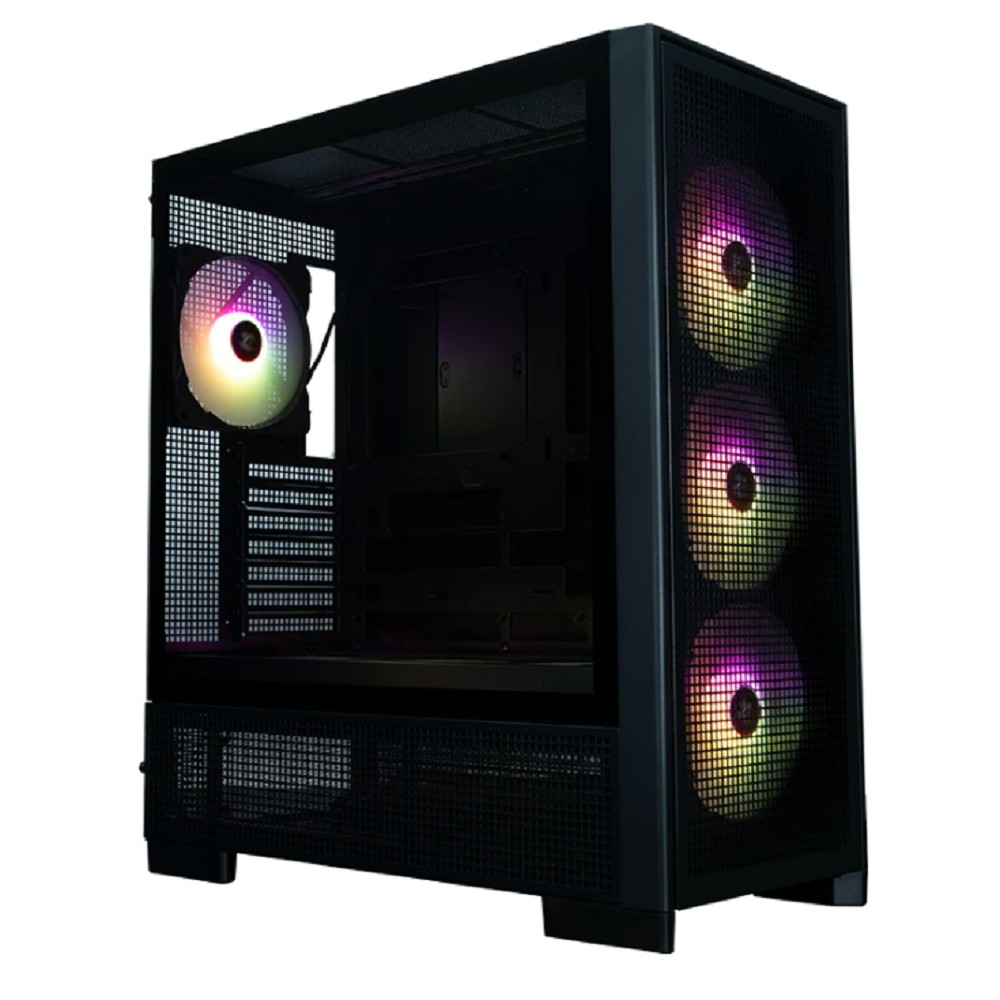XASTRA Корпус  A700  7ARGB-C10-UC Black ATX/Mesh/ 1x360mm+4x140mm ARGB PWM fans / Argb+PWM HUB 10port/Type-C / A700-1FA36A-4FL14A-C10-UC