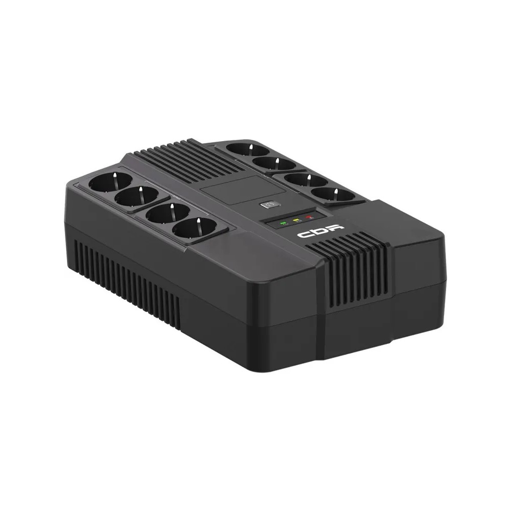 ИБП CBR [UPS-OFK-101E-900] 900VA/540W,  Schuko CEE 7 Outlets: (x4 Battery &amp; Surge Protected; x4 Surge Protected), LCD, USB-B, USB-A charger, 12V/9Ah