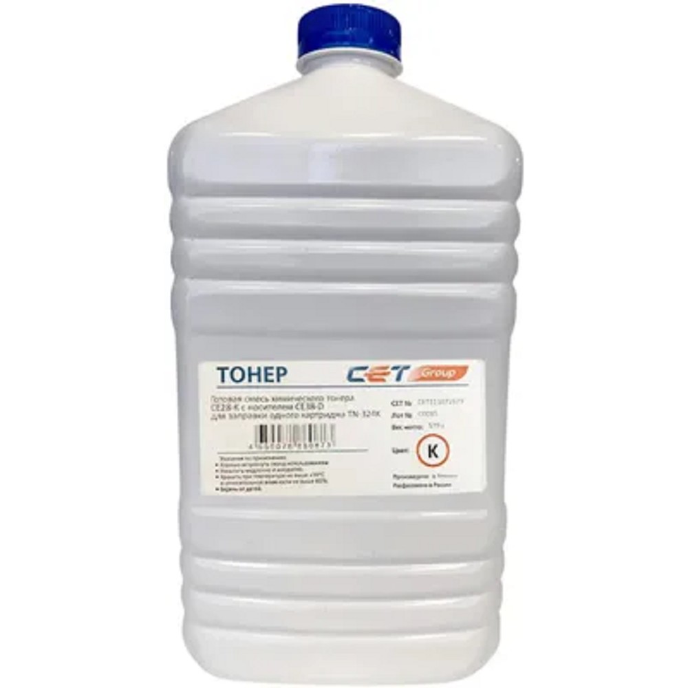 Тонер CET CE28-K,  для KONICA MINOLTA Bizhub C258/308/368/227i/257i,  черный, 500грамм, бутылка