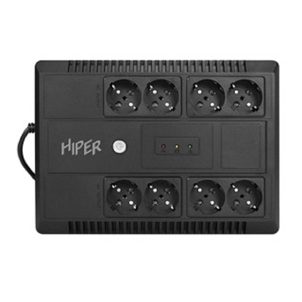 ИБП HIPER INLine LM-1000: Линейно-интерактивный 1000VA/600W Розетки: 8 CEE АКБ: Свинцово-кислотная, 12В / 9 Ач