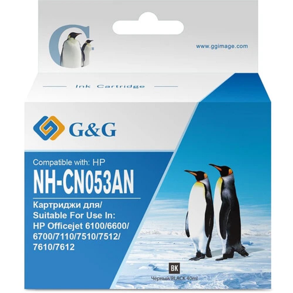 Картридж струйный G&amp;G GG-CN053AN №932XL черный (40мл) для HP Officejet 6100/6600/6700/7110/7510