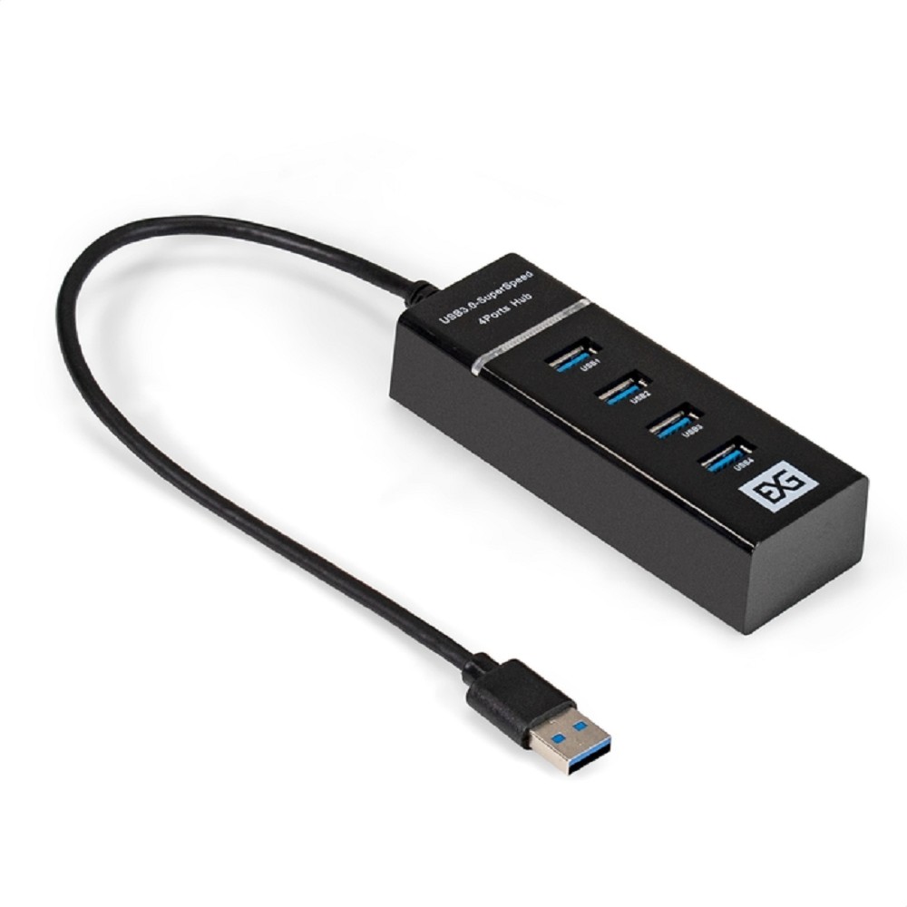 Exegate EX299788RUS USB-Хаб (концентратор) 4-в-1 ExeGate DUB-331T (кабель-адаптер USB3.0 --> 3xUSB2.0, 1xUSB3.0, Plug&amp;Play, черный)