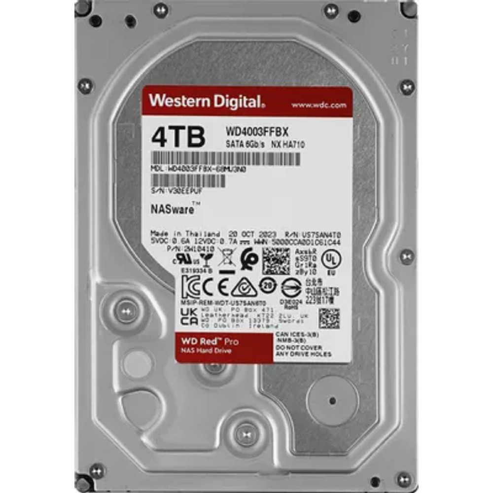 4TB WD Red Pro (WD4003FFBX) {Serial ATA III, 7200- rpm, 256Mb, 3.5"}