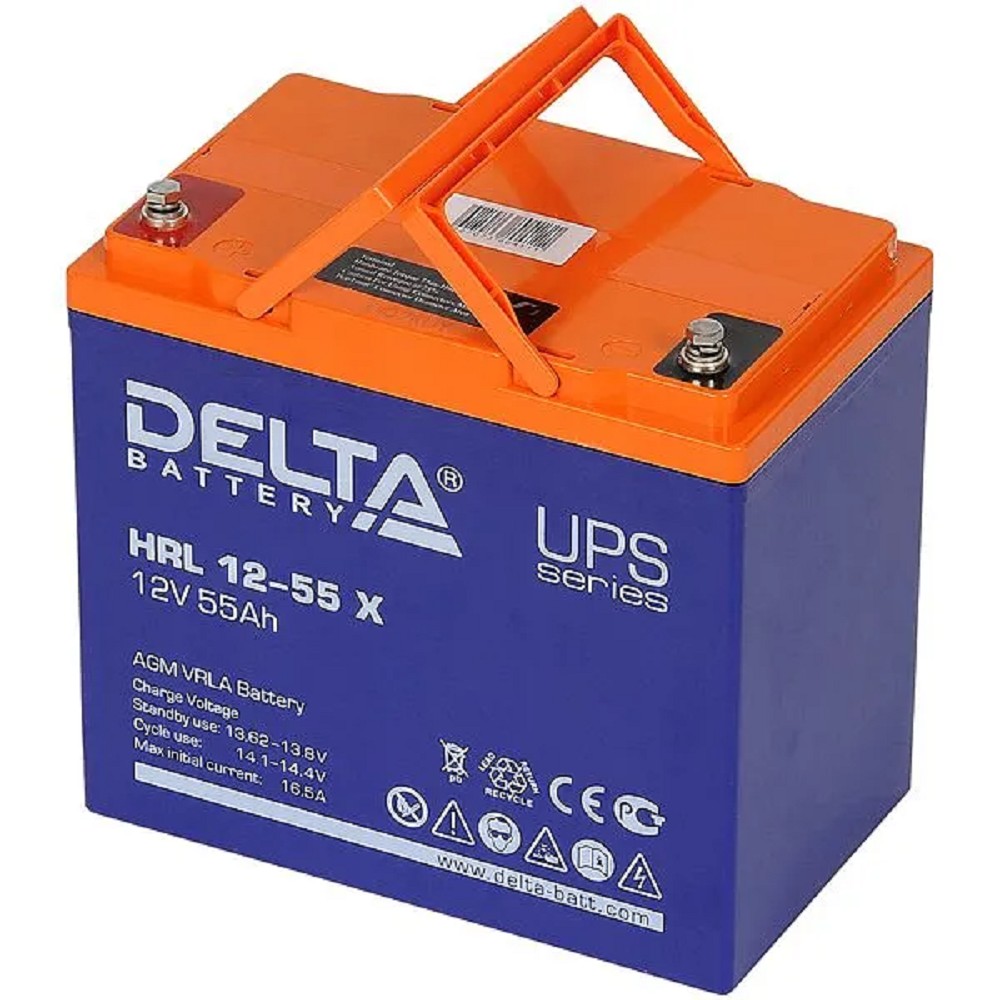 Delta HRL 12-55 X (55 А\ч, 12В) свинцово- кислотный  аккумулятор