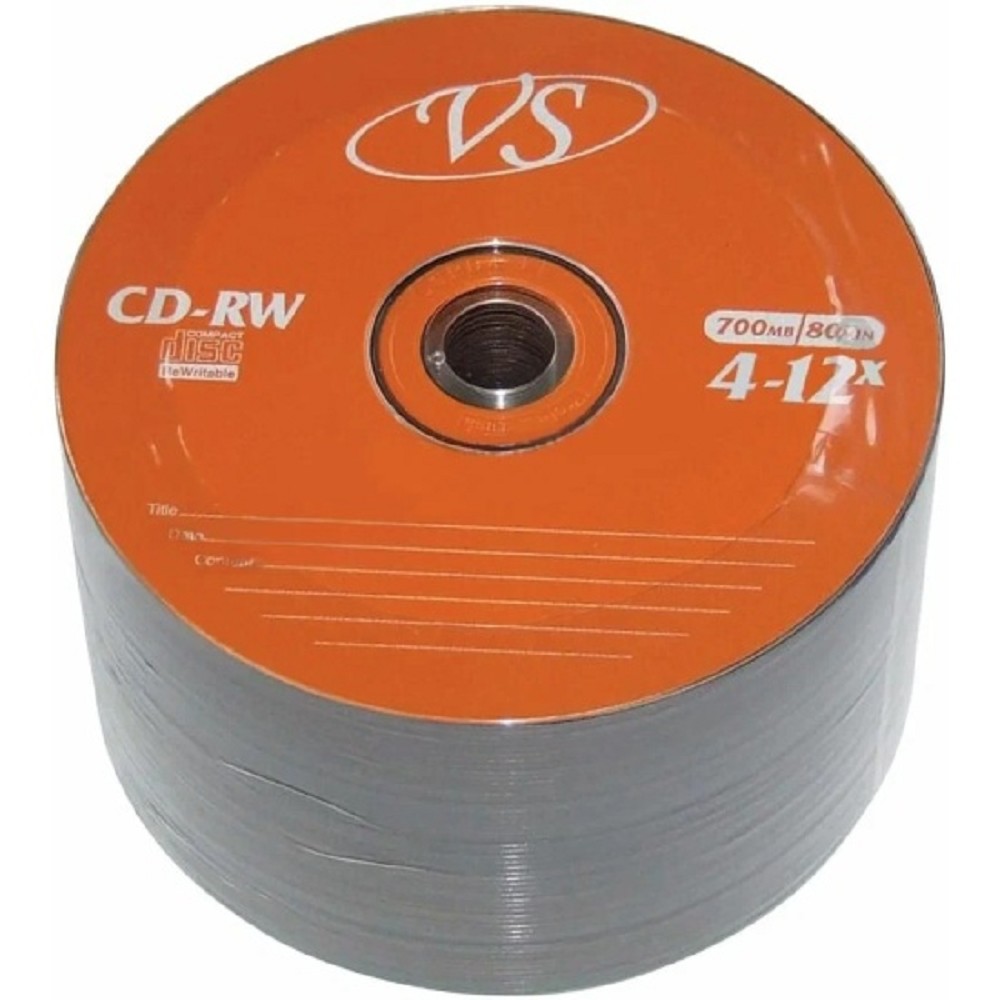 Диски VS CD-RW 80 4-12x Bulk/50 (620168)