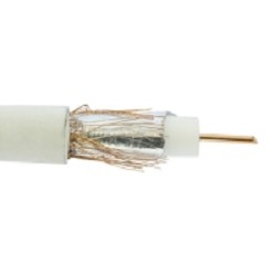 Кабель RG-6U+CU, 64*, 75 Ом, 100м., белый  REXANT [01-2223]