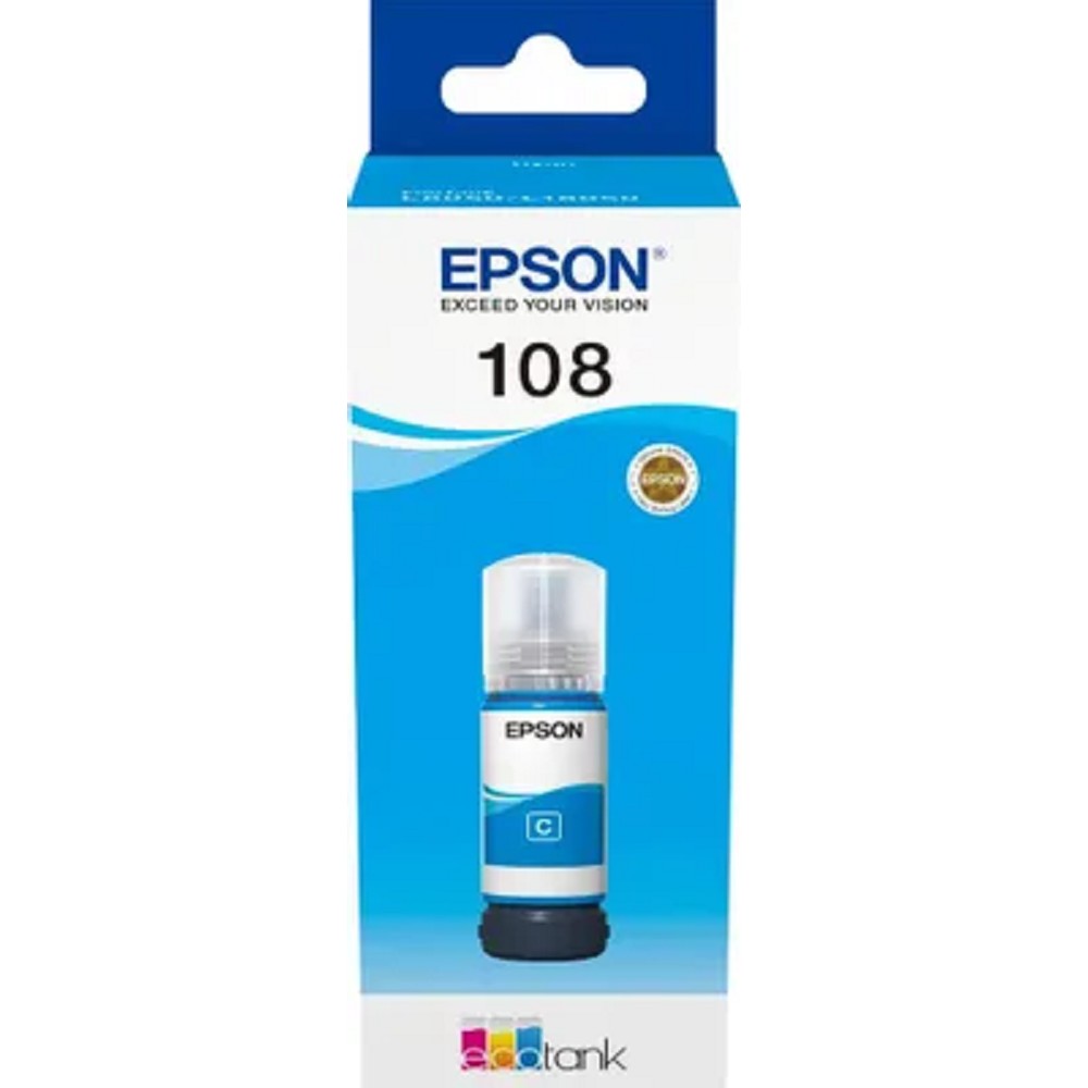 Повреждение упаковки EPSON C13T09C24A Картридж 108 EcoTank Ink для Epson L8050/L18050, Cyan 70ml