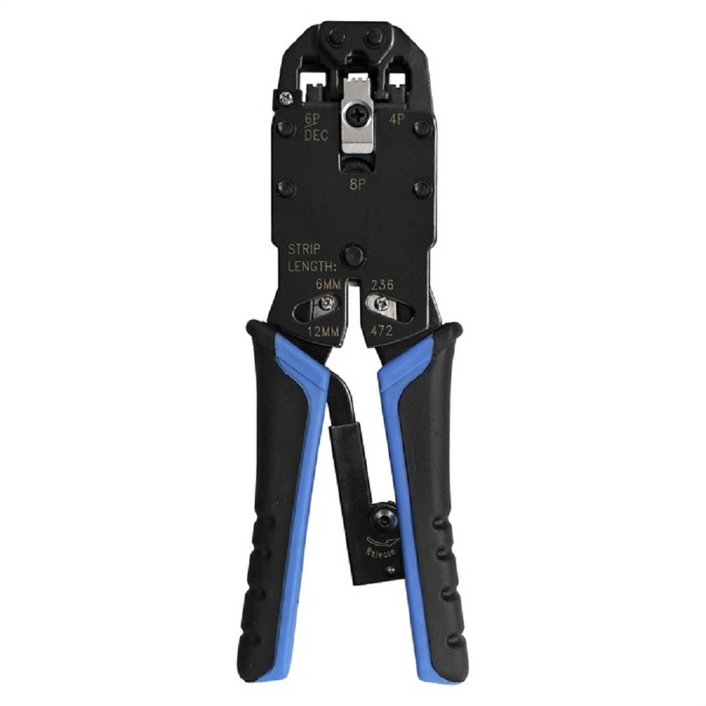 Exegate EX293155RUS Инструмент ExeGate EX-T2008R для обжима RJ-45, RJ-11/12 с храповым механизмом (прямой ход обжимки)