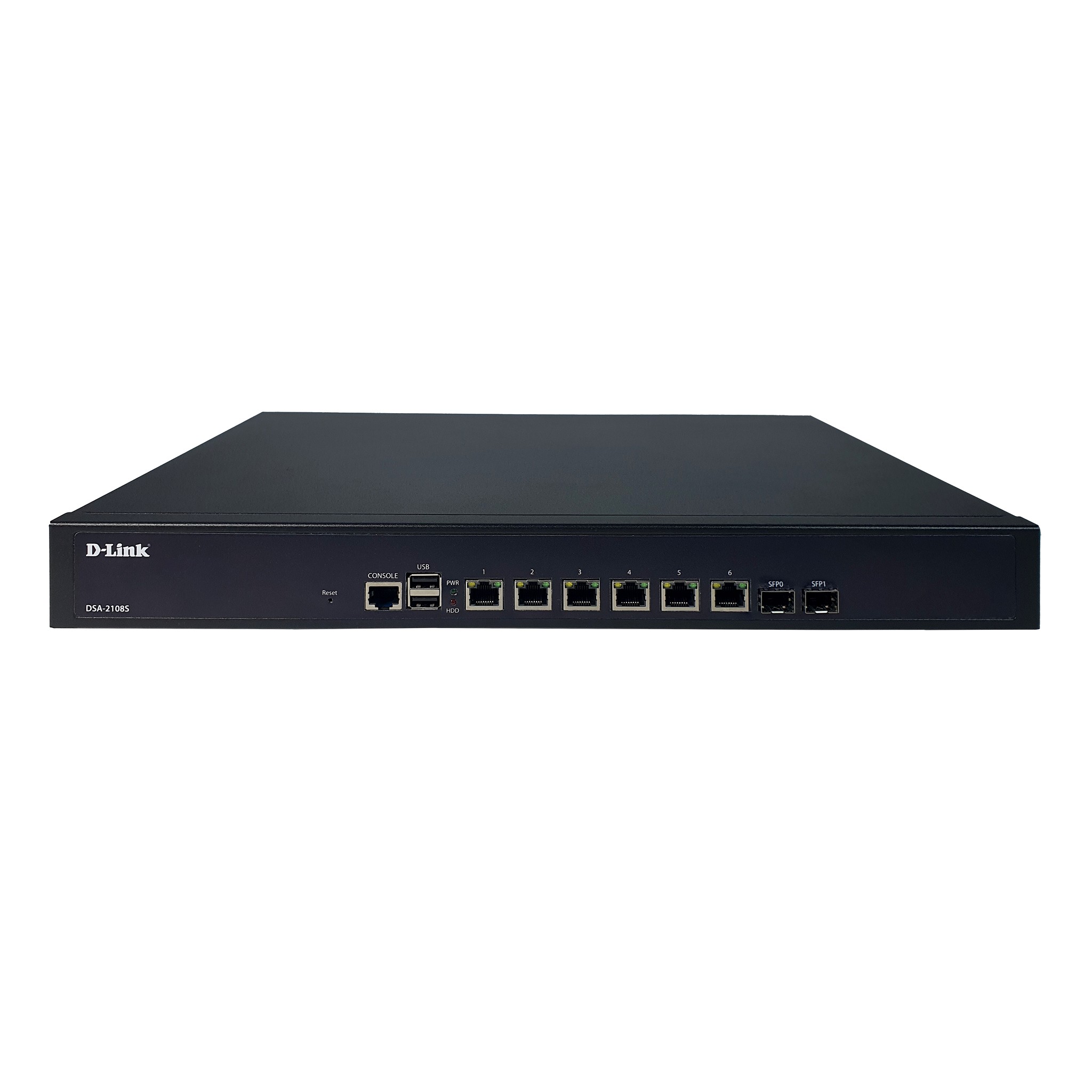D-Link DSA-2108S/A2A Сервисный маршрутизатор с 8 настраиваемыми портами (6x10/100/1000Base-T, 2x1000Base-X SFP) и 2 USB-портами