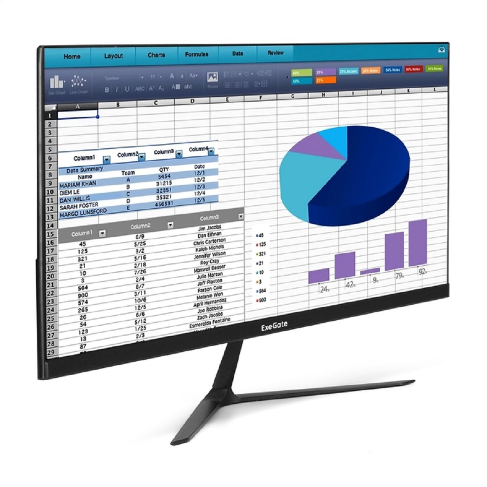 LCD ExeGate 24.5" EH1500TA {IPS 1920x1080 75Hz 3-5ms 16:9 250cd 1000:1 Speakers audio-out D-Sub HDMI DisplayPort USB} [EX300410RUS]
