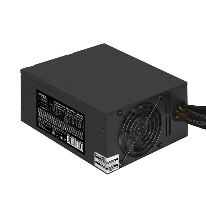 Exegate EX292194RUS Серверный БП 1200W ExeGate ServerPRO-1200ADS (ATX, APFC, КПД 82% (80 PLUS), 2x8cm fans, 24pin, 2x(4+4)pin, 2xPCIe, 10xSATA, 5xIDE, black)