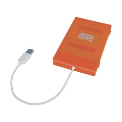 AgeStar SUBCP1 Внешний корпус 2.5" SATA HDD/SSD AgeStar SUBCP1 (ORANGE) USB2.0, пластик, оранжевый, безвинтовая конструкция (10611)