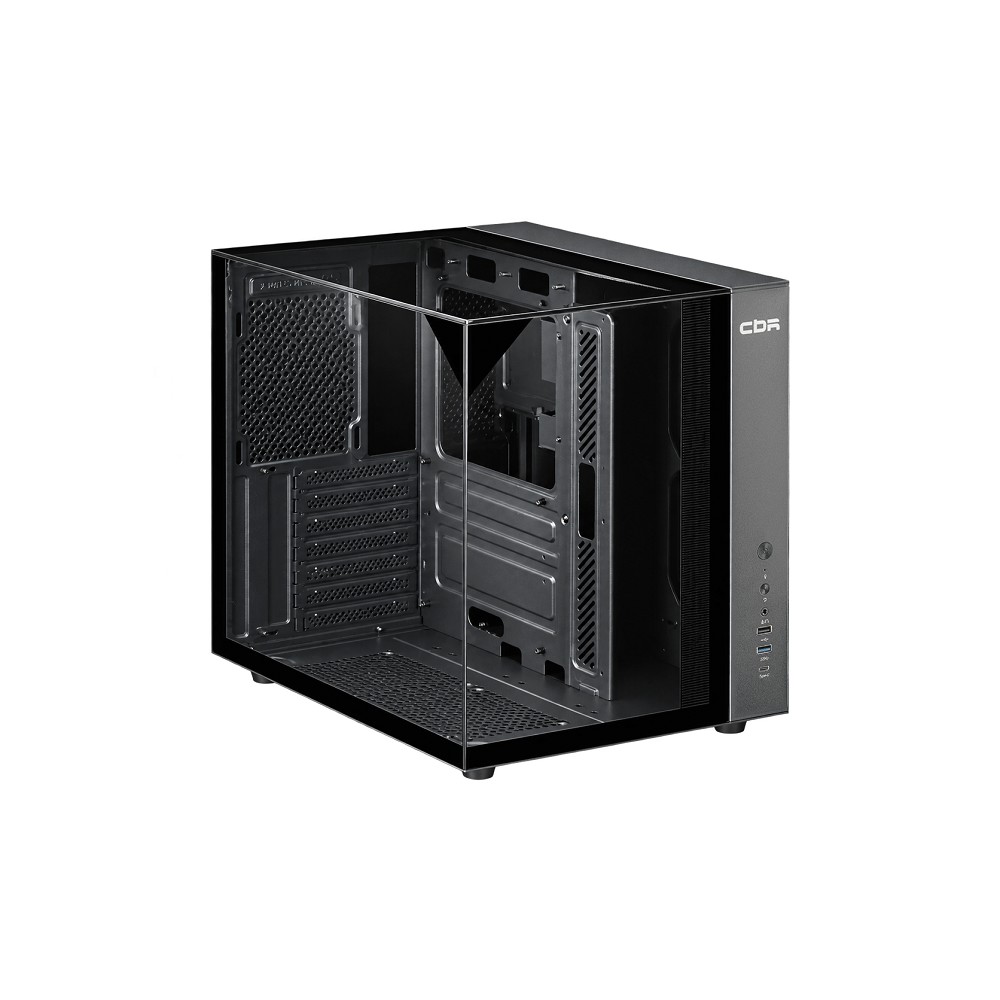 CBR Корпус ATX Cube X800BK, без БП, 1*USB Type-C, 1*USB 3.0, 1*USB 2.0, HD Audio+Mic, Black [PCC-ATX-X800BK-WPSU]