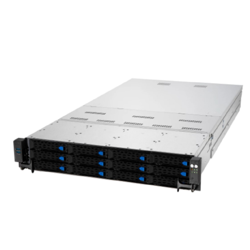 Asus 90SF00Z6-M01XM0 RS720-E10-RS12, 2U, 2xLGA4189 (3rd Gen Scalable), 32 DDR4, 12x3.5 hot-swap bays + 2x2.5 (Rear), 2х M.2 slots(2280), 8x PCIe x8 + OCP 3.0, Aspeed AST2600, NO LAN, 2x1600W