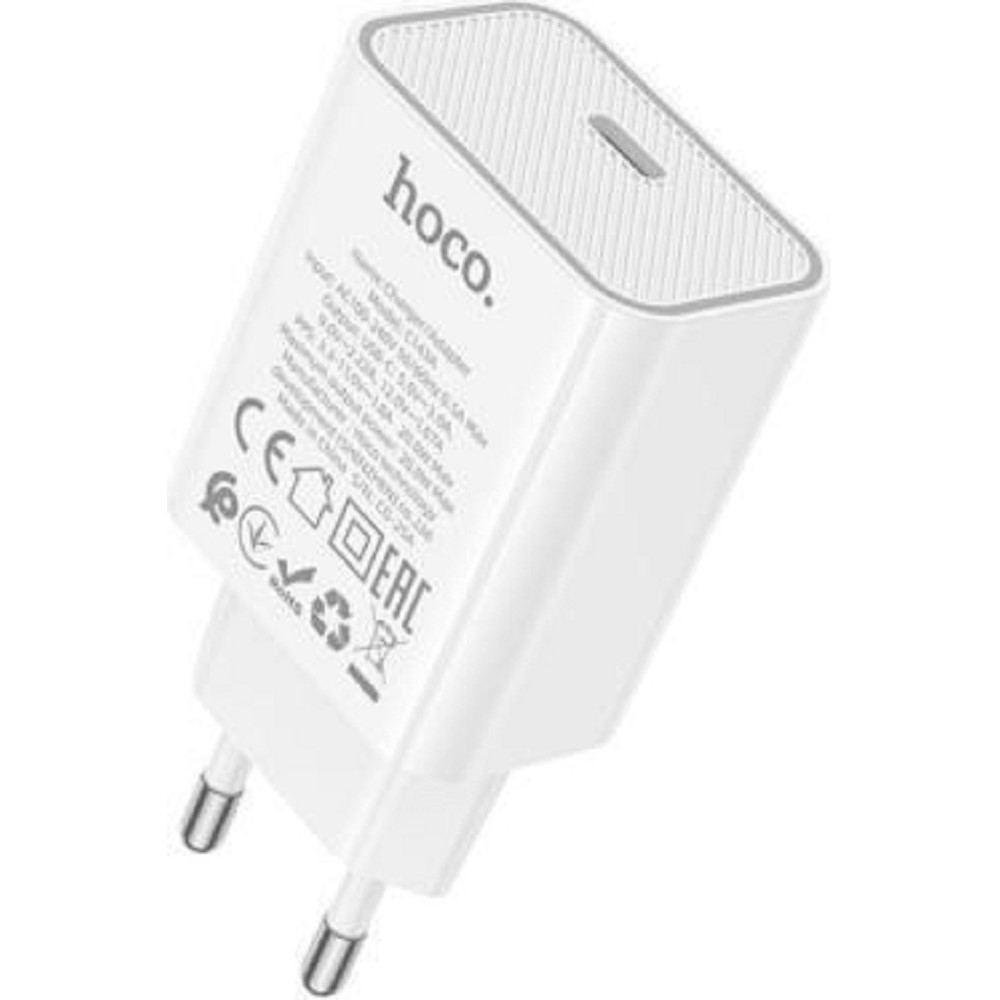 HOCO Зарядное устройство Hoco 20Вт, QC3.0/PD, Type-C, C143A, белый, блистер