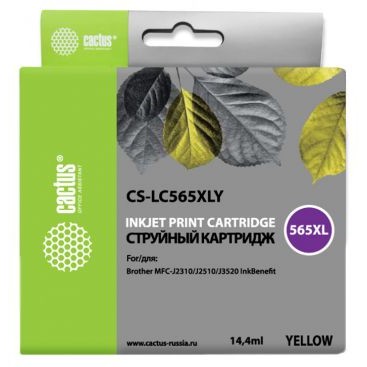 Cactus LC565XLY Картридж  для Brother  MFC-J2510, желтый