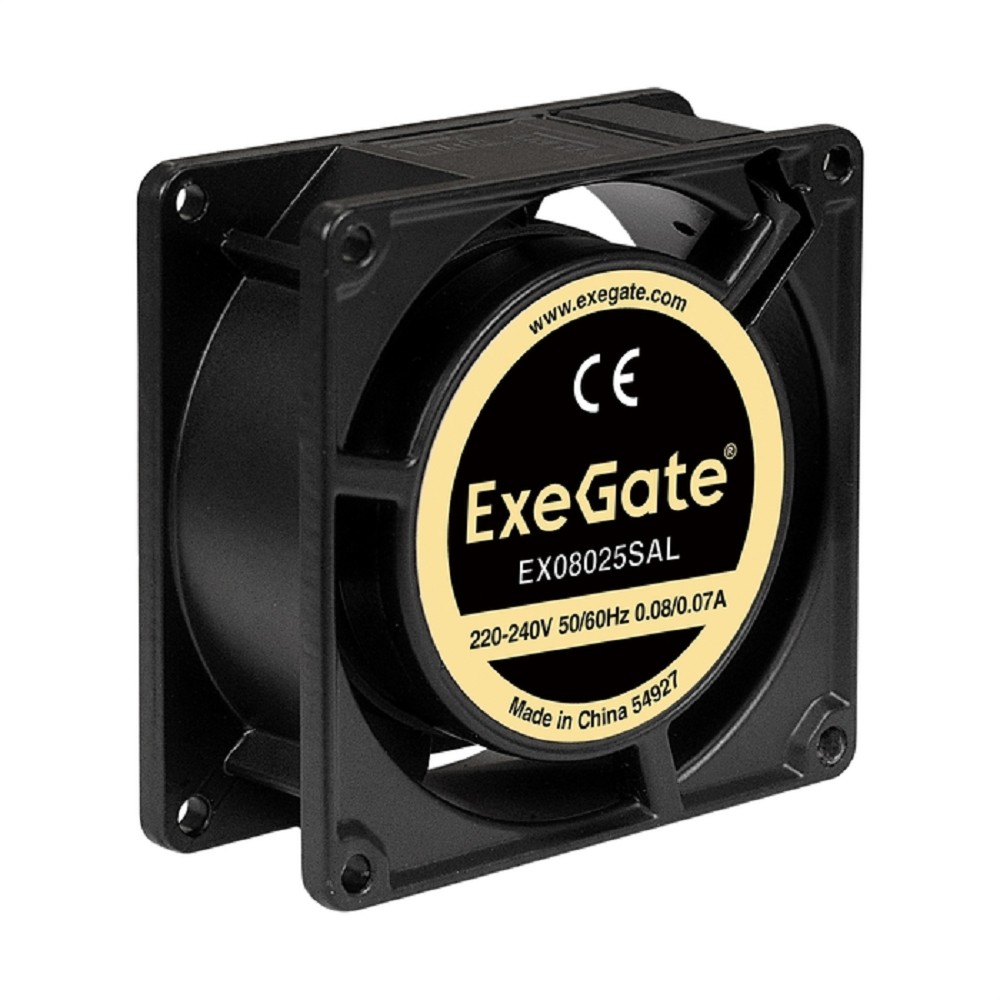 Exegate EX288996RUS Вентилятор 220В ExeGate EX08025SAL (80x80x25 мм, Sleeve bearing (подшипник скольжения), подводящий провод 30 см, 2500RPM, 31dBA)