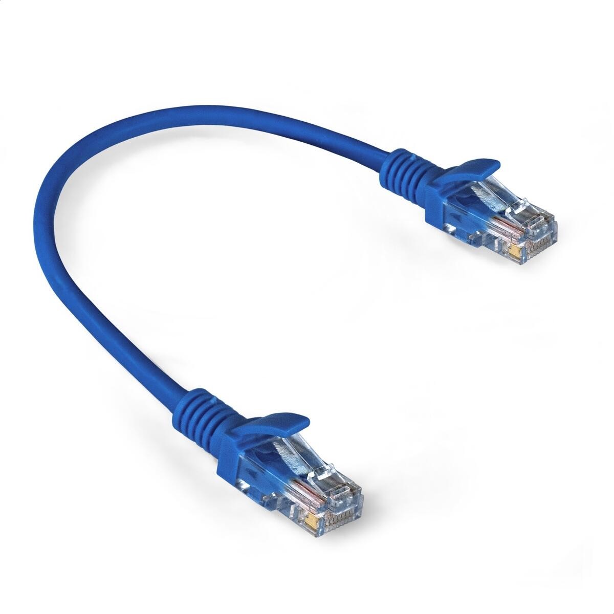 Exegate EX300487RUS Патч-корд медный ExeGate UTP-RJ45-RJ45-5e-CU-0,3M-BL, UTP, cat.5e, 0.3м, синий