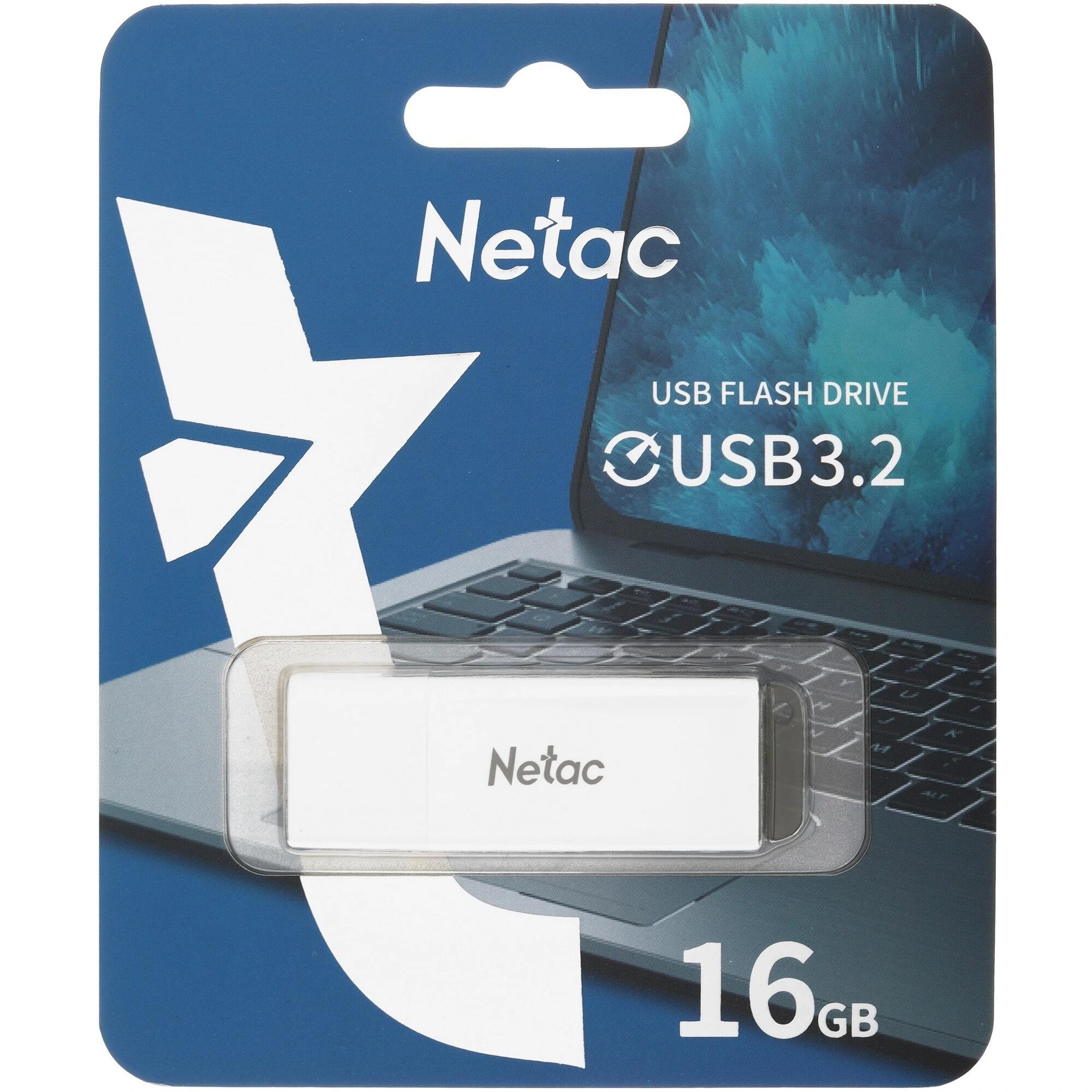 Netac USB Drive 16GB  NT03U185N-016G-32WH U185 USB3.0 16GB, LED индикатор 
