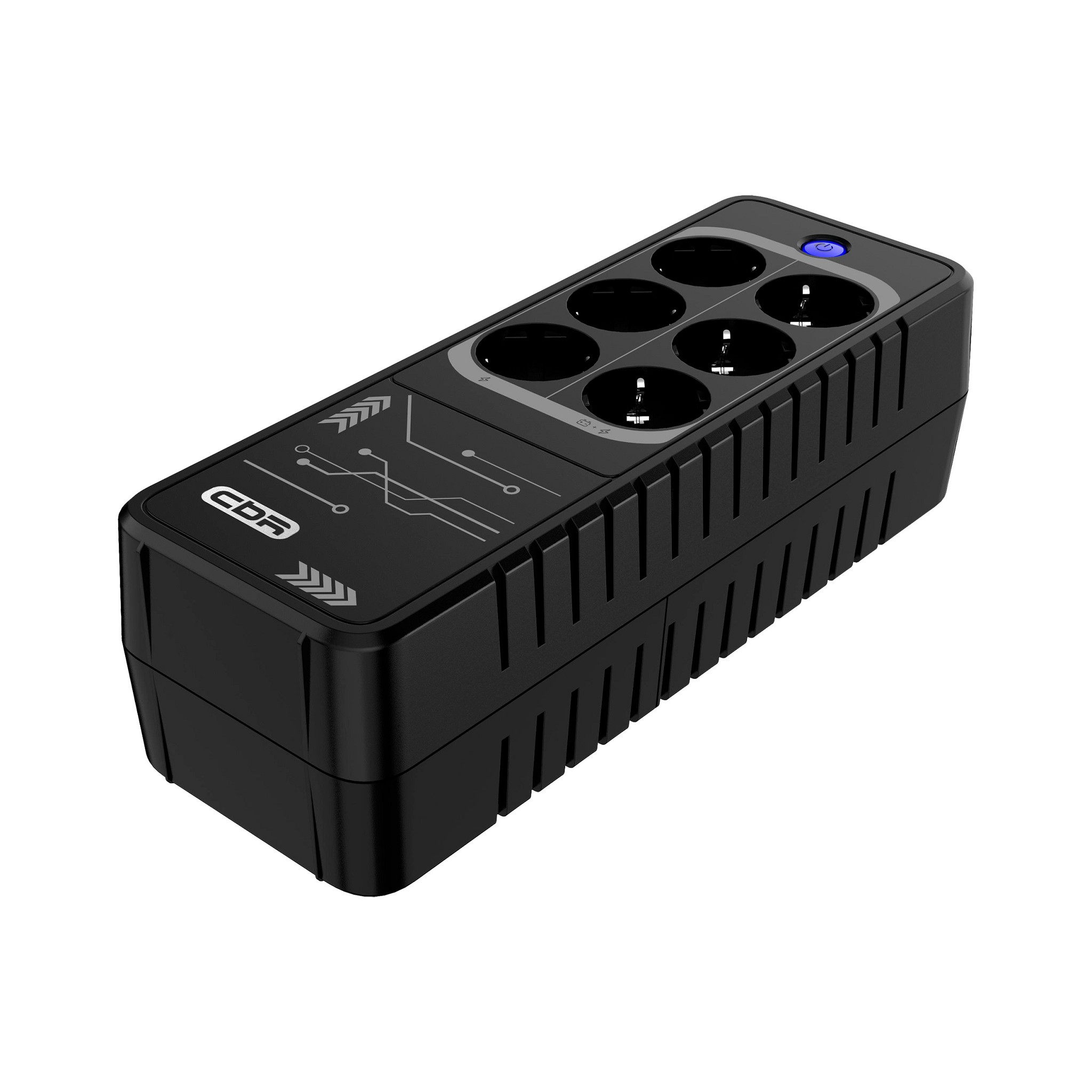 ИБП CBR LIGHT LGT-650 [650VA/360W 6 x EURO, 3 c фильтрацией + 3 с резервированием, Breaker] (LGT-650H-6F-LDB)