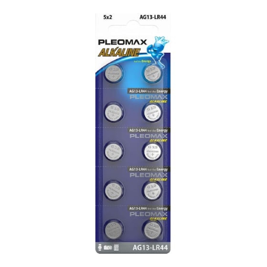 Pleomax AG13 (357) LR1154, LR44 Button Cell (100/2000/112000) (10 шт. в уп-ке)