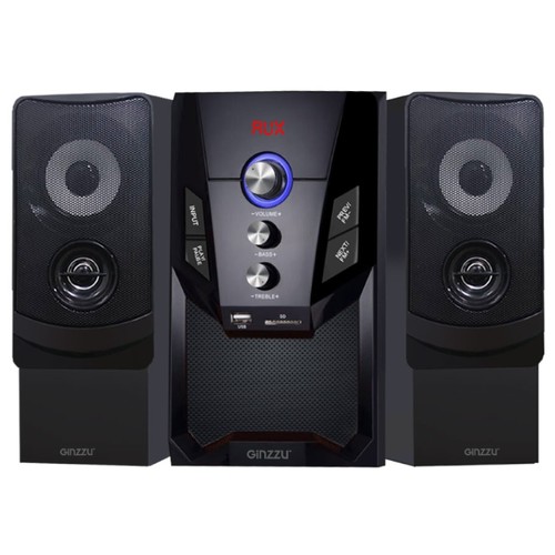 Повреждение упаковки Ginzzu GM-415, Акустическая система 2.1, 50W/BT/USB/SD/FM/ДУ