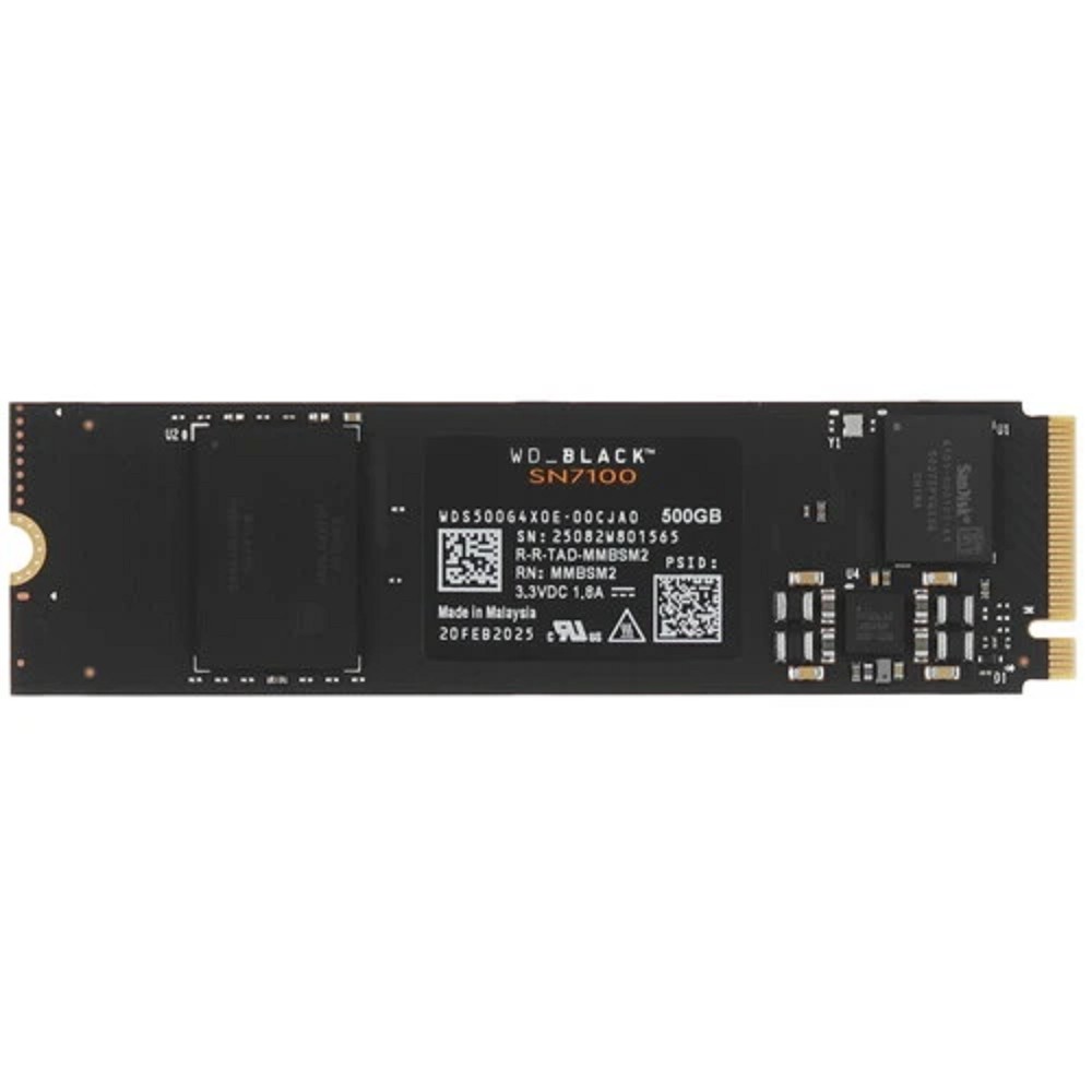 WD SSD Black SN7100, 500GB, M.2(22x80mm), NVMe, PCIe 4.0 x4, TLC, WDS500G4X0E