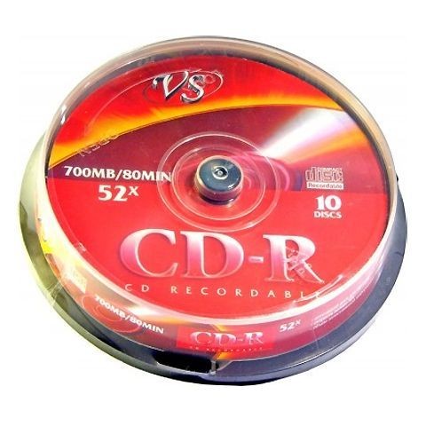 Диски VS CD-R 80 52x CB/10 (VSCDRCB1001)(620083)