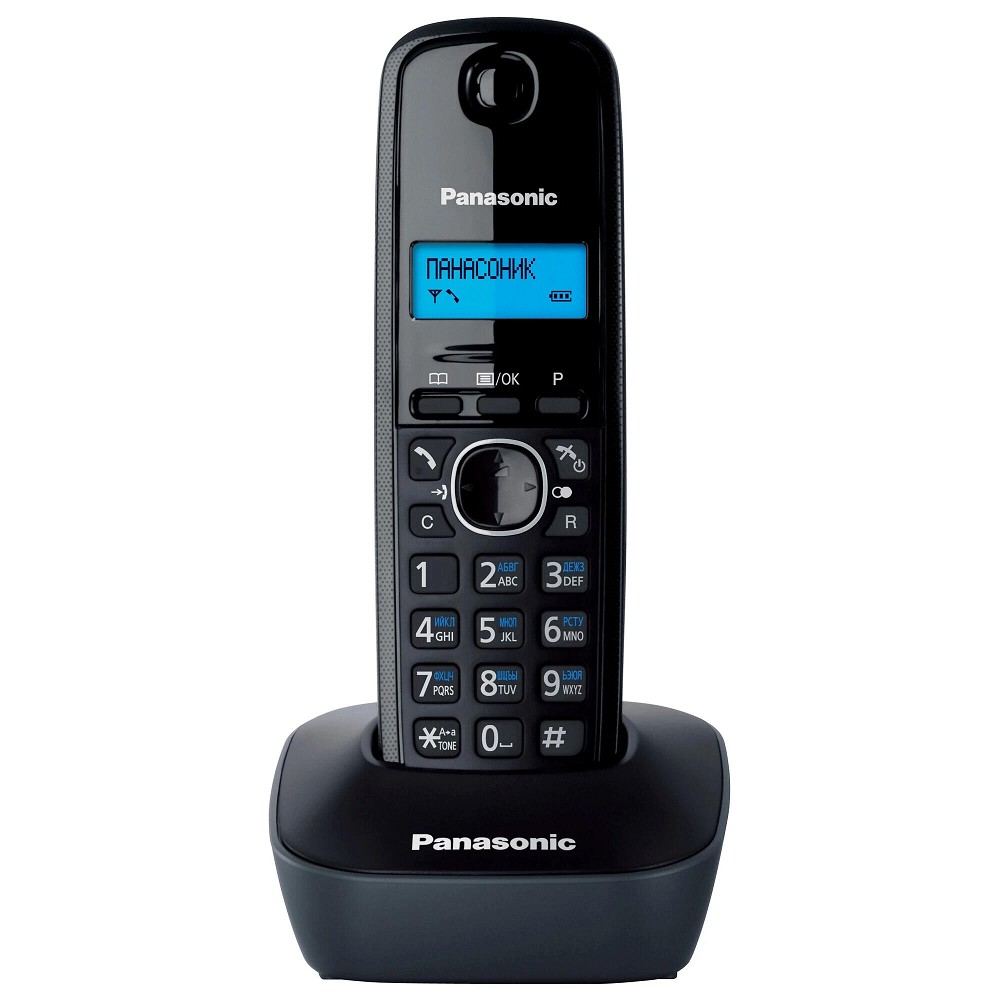 Panasonic KX-TG1611RUH (серый) {АОН, Caller ID,12 мелодий звонка,подсветка дисплея,поиск трубки}