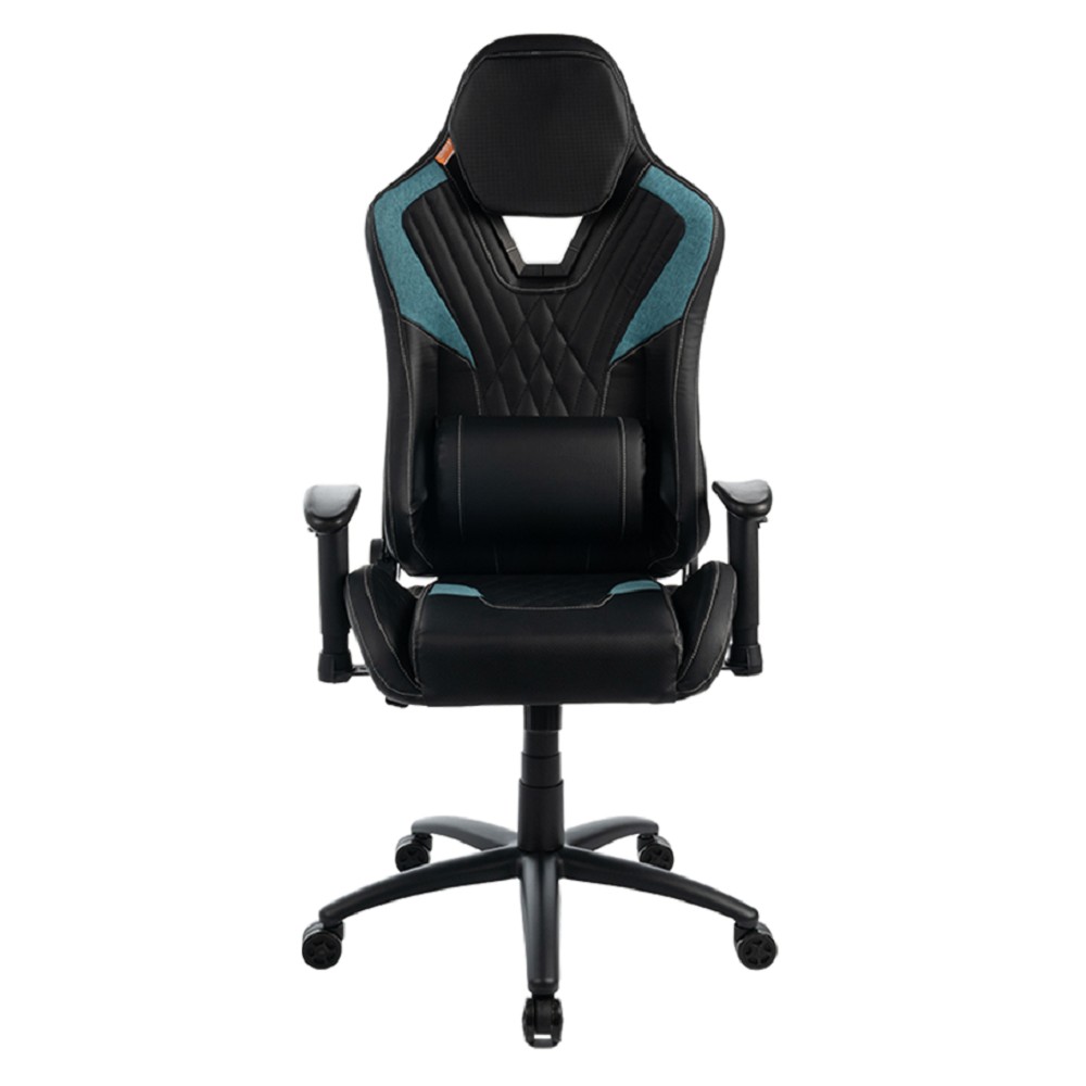 Кресло игровое Filum FL-CH-G-060 пластиковая крестовина, спинка/сиденье экокожа с прострочкой с тканевыми элементами, поясничная подушка, подушка-подг (1113088)