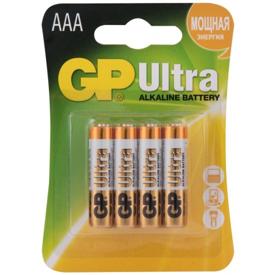 Батарея GP Ultra Alkaline 24AU LR03 AAA (4шт. уп)