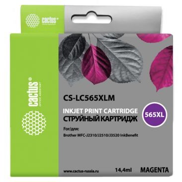 Cactus LC565XLM Картридж  для Brother  MFC-J2510, пурпурный