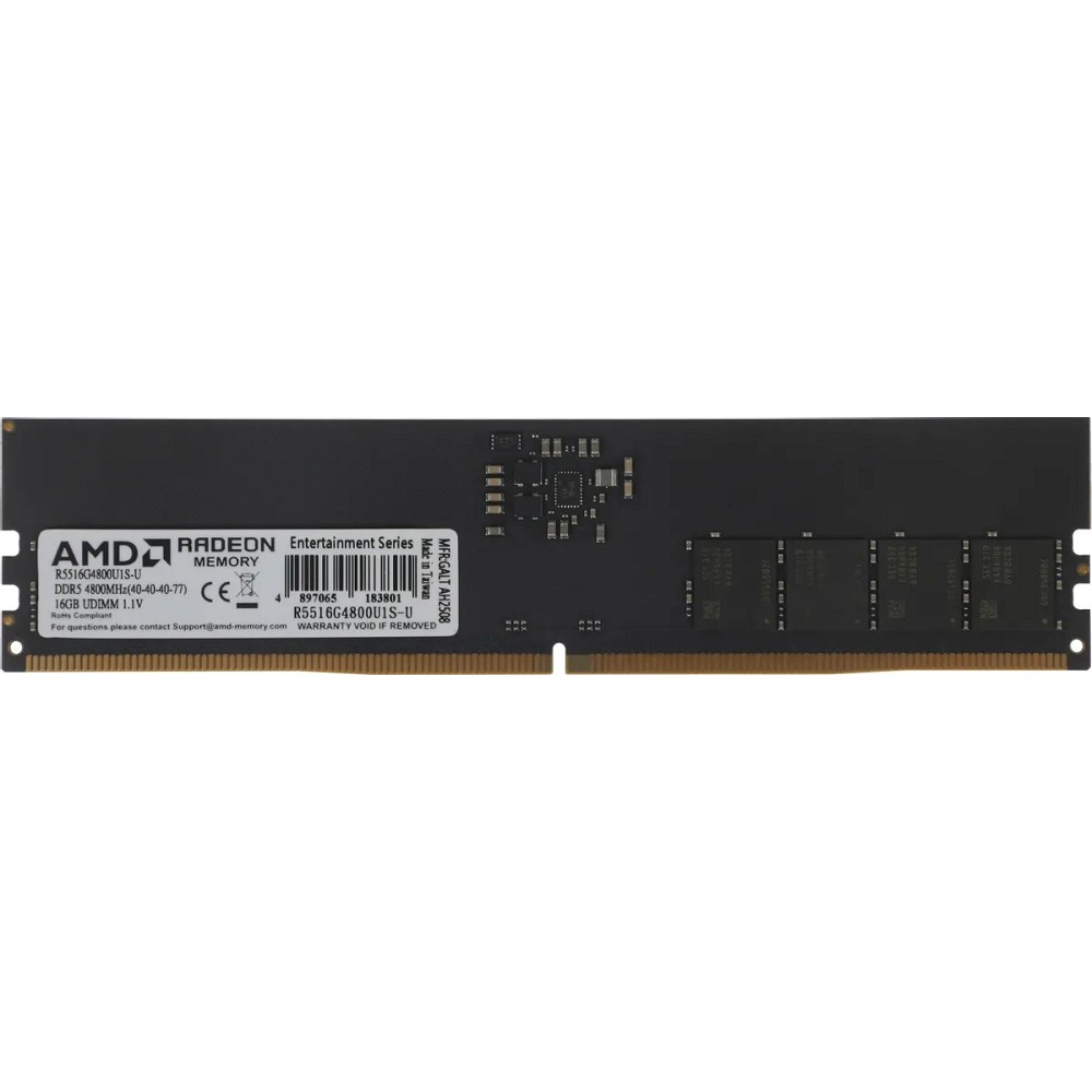 AMD DDR5 DIMM 16GB 4800 MT/s R5516G4800U1S-U                           